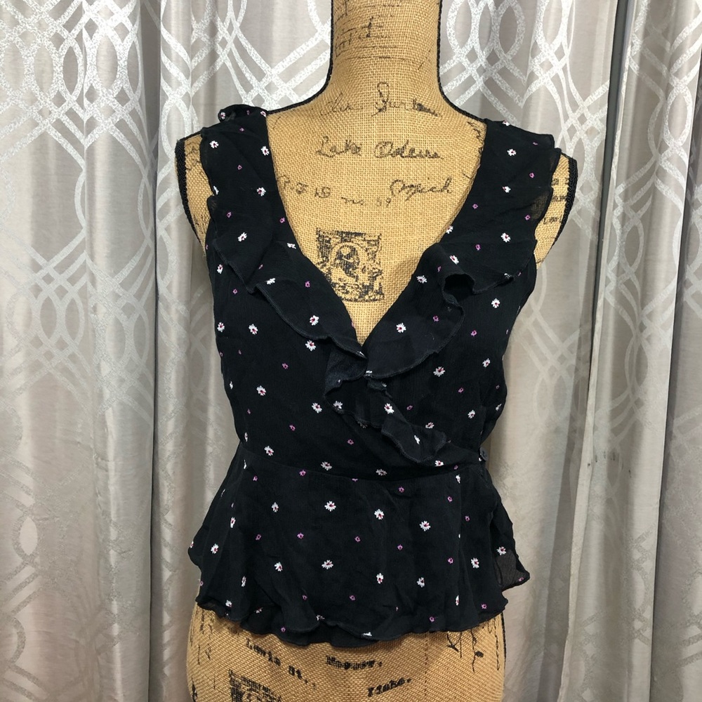 Free people intimately peplum wrap tank top